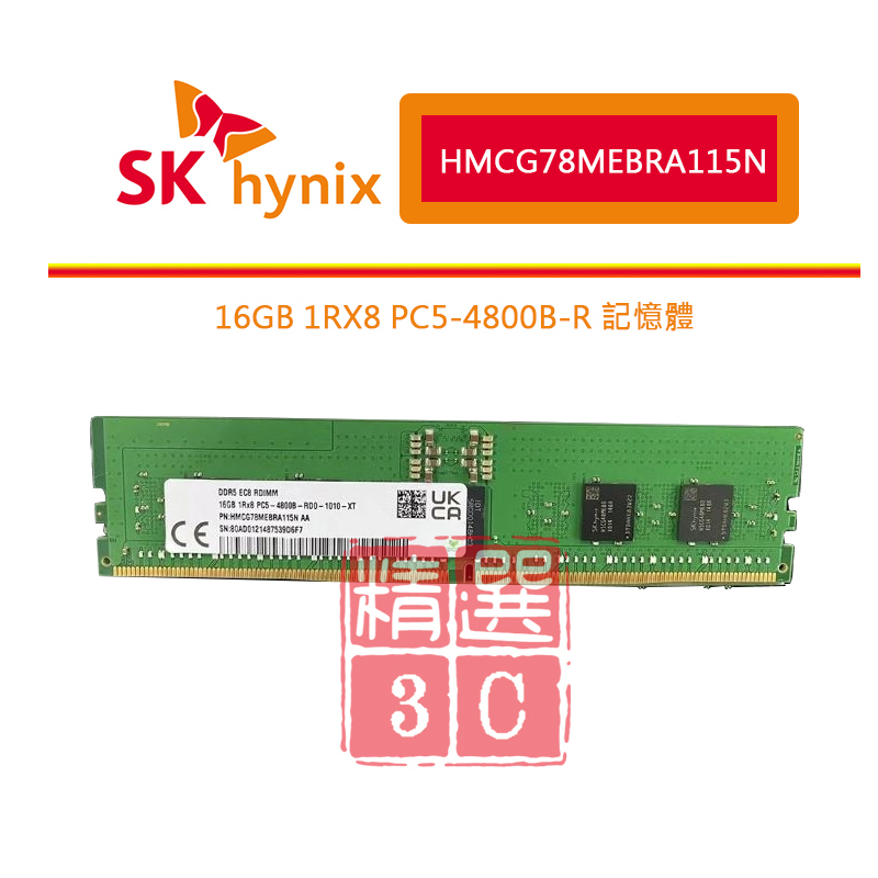 SK海力士16GB 1RX8 PC5-4800B-R HMCG78MEBRA115N 伺服器記憶體 | 蝦皮購物