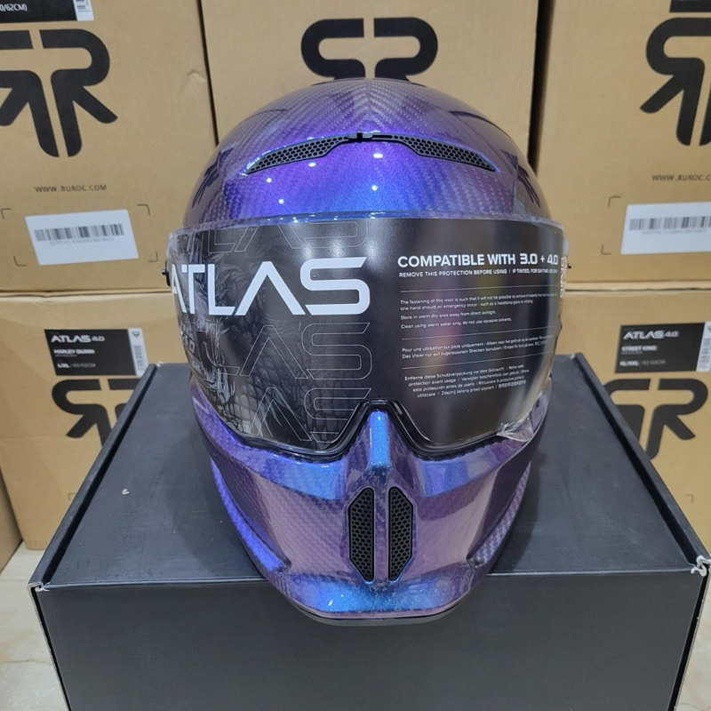Ruroc | ATLAS 4.0 Nebula Carbon | Full Face Bluetooth