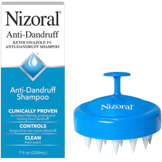 【費城洛基】特價🔥 Nizoral 抗屑洗髮乳 洗髮刷 附柔軟矽膠頭皮按摩刷頭 深層清潔頭皮 美國直送🇺🇸