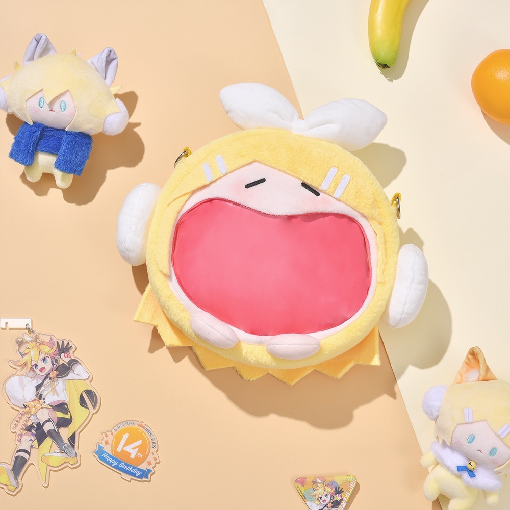 現貨禮物👘 BEMOE 出品B站bilibili 正版鏡音鈴鏡音連初音雙子小嘴單肩