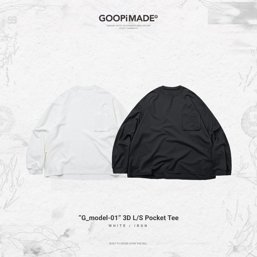 GOOPiMADE 23 A/W “G_model-01” 3D L/S Pocket Tee | 蝦皮購物