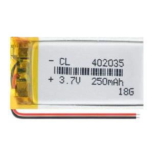 台灣現貨 402035 3.7V 250mAh 厚4*寬20*長35mm 維修用料件 導航機 行車紀錄器 mp3 | 蝦皮購物