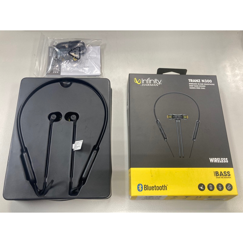 HARMAN INFINITY TRANZ N300 頸掛式藍芽耳機 藍牙耳機 重低音 無線耳機 黑 | 蝦皮購物
