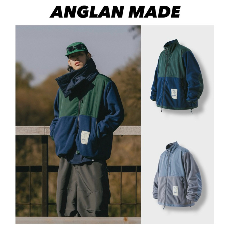 《E-fact》ANGLAN 🔥雙拉鍊 立領 外套Fluffy Color Fleece Jacket-2色