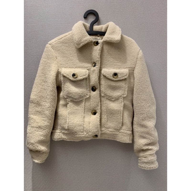 Teddy bear jacket on sale bershka