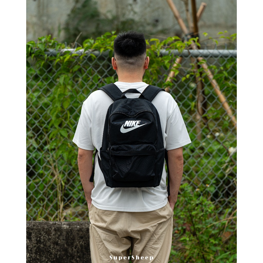 NIKE HERITAGE 16吋 小LOGO 後背包 黑 DC4244-010 | 蝦皮購物