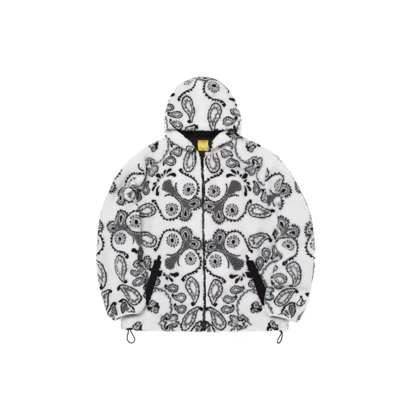 ??日本Fr2 Paisley fleece hoodie 正品代購圖騰腰果花搖粒絨外套色情 