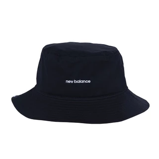 NEW BALANCE Hat漁夫帽 中性款 防曬 遮陽 運動 帽子 穿搭 刺繡 黑-LAH13003BK