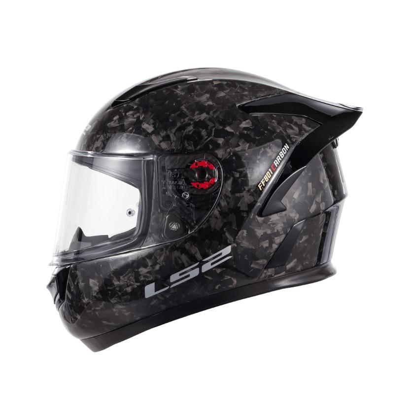 [安信騎士] LS2 FF801 CARBON 素色 亮面 鍛造 碳纖維 全罩 安全帽 內襯可拆洗 排扣 EPS | 蝦皮購物