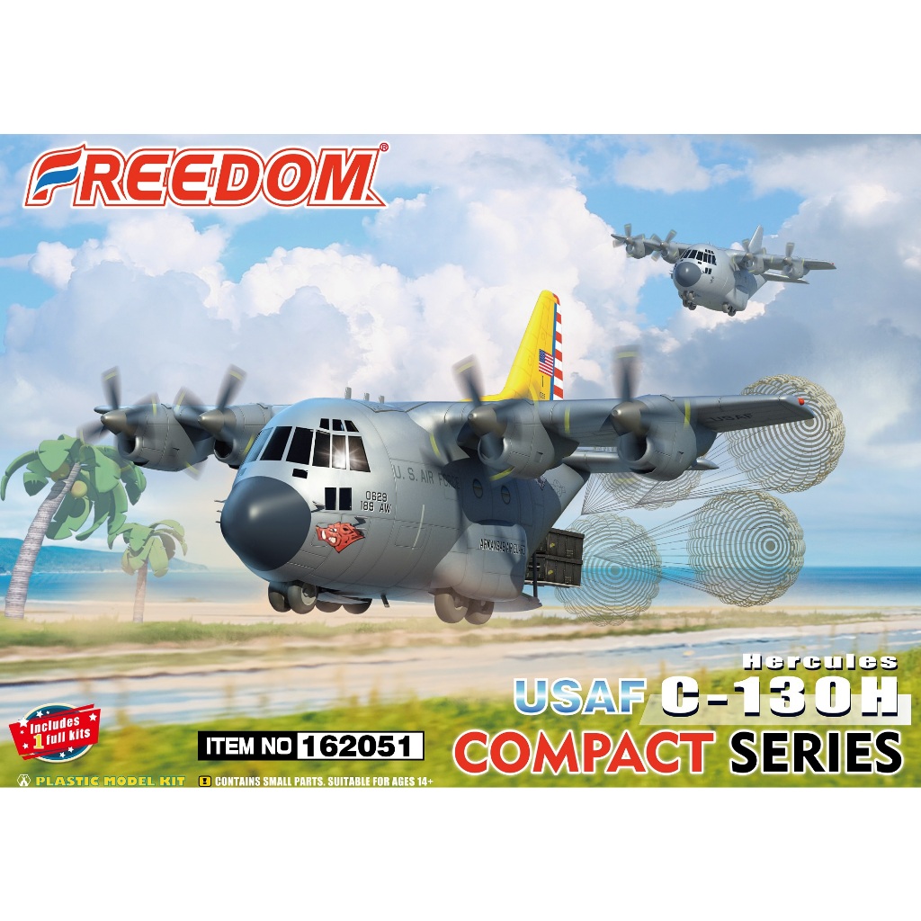 FREEDOM Q版蛋機 C-130H 美國空軍大力神運輸機 USAF 組裝模型 162051 FREEDOM Q版蛋機 C-130H 美國空軍大力神運輸機 USAF 組裝模型 162051