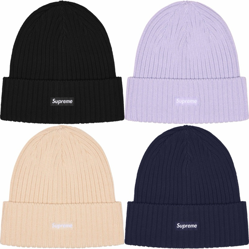 area0439】2024 Supreme Overdyed Ribbed Beanie 帽子毛帽Box Logo