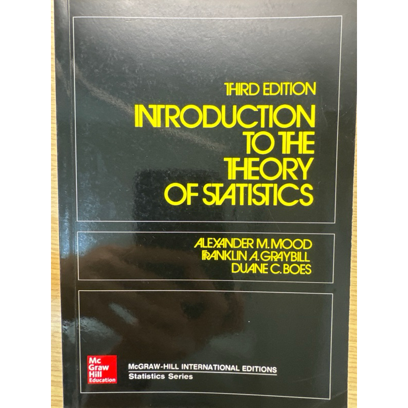 Introduction To The Theory Of Statistics 3rd Edition | 蝦皮購物