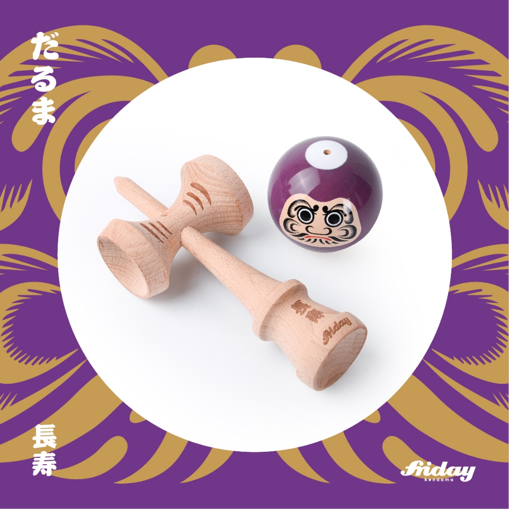 Friday Kendama - 達摩劍玉六色可選獅子劍黏性漆櫸木造型劍玉 Friday Kendama - 達摩劍玉六色可選獅子劍黏性漆櫸木造型劍玉