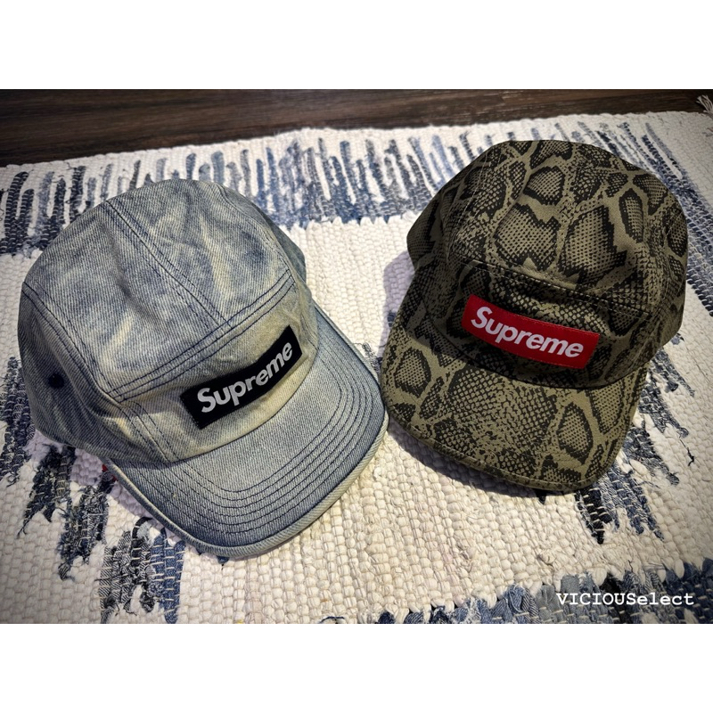 全新現貨SUPREME 24SS Washed Chino Twill Camp Cap 水洗五分割