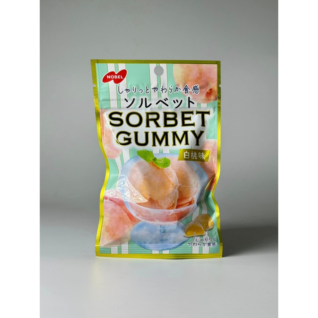 ソルベットグミ 白桃味 3袋 ノーベル SORBET バースデー 記念日 ギフト