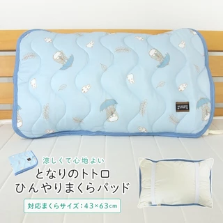 龍貓 夏季涼感枕頭套 接觸涼感 枕套 枕墊 成人43*63cm 日本正版 該該貝比日本精品