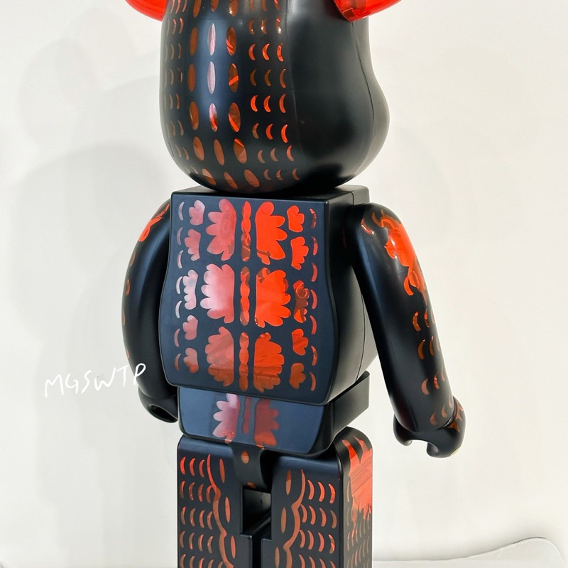 BE@RBRICK ゴジラVSデストロイア1000％ 紅蓮哥吉拉透明橘版拆擺