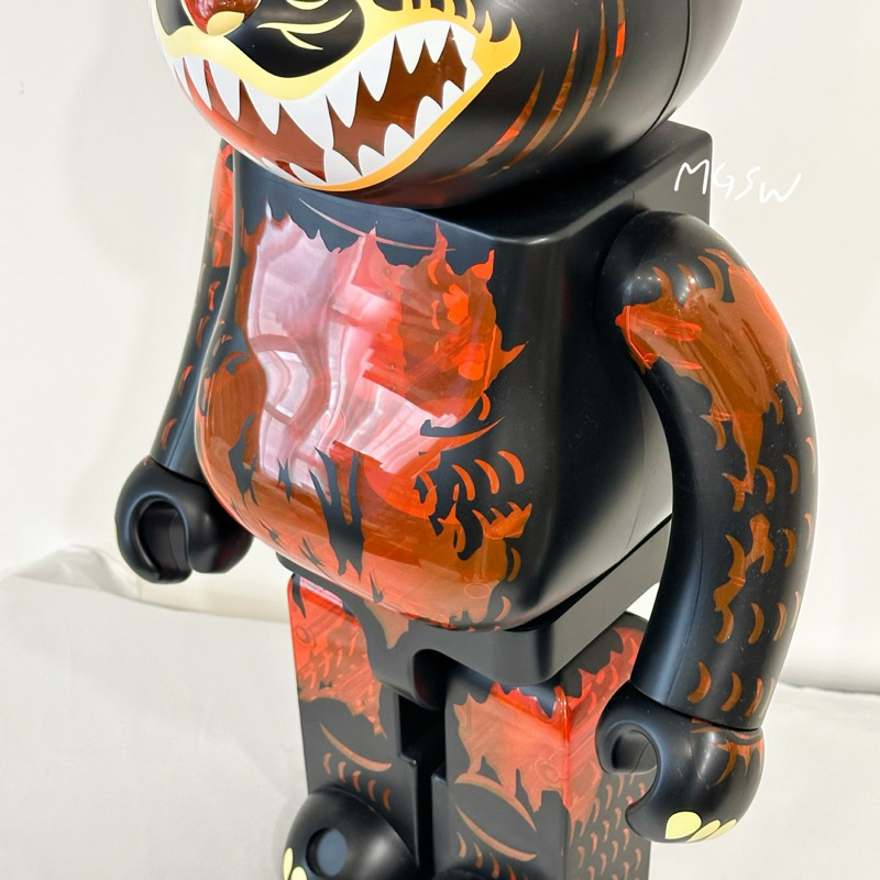 BE@RBRICK ゴジラVSデストロイア1000％ 紅蓮哥吉拉透明橘版拆擺