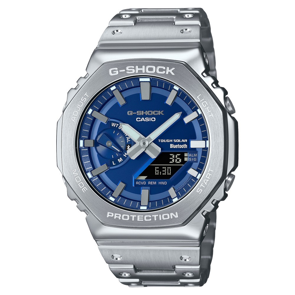 G-SHOCK / GM-B2100AD-2A / 卡西歐CASIO [ 官方直營] 全金屬G-SHOCK 藍