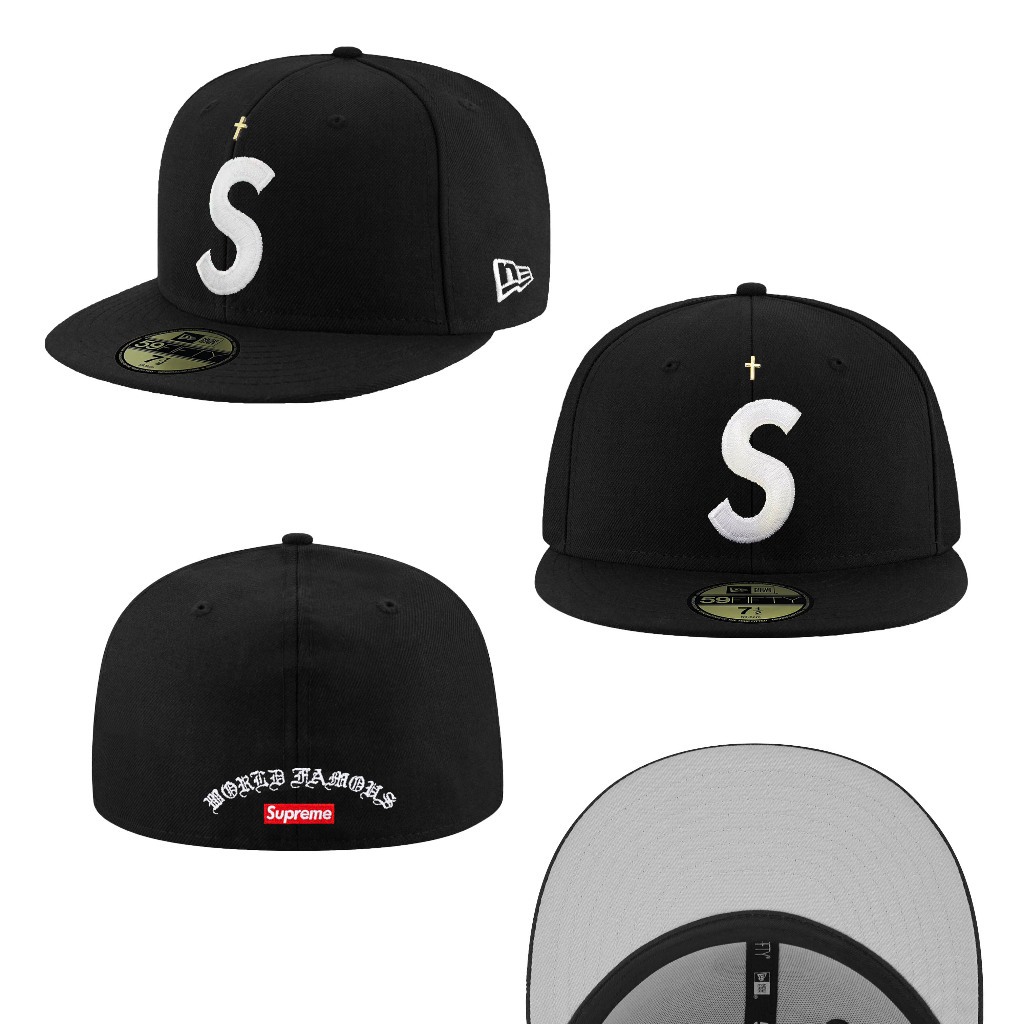 SUPREME X NEW ERA GOLD CROSS S LOGO 棒球帽全封帽限量款【TCC
