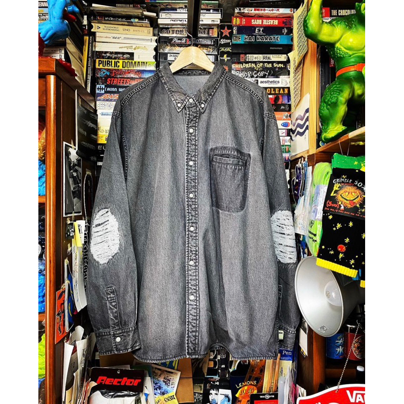 SSZ 裏 USED DENIM SHIRT S（BEAMS SSZ 裏 UESD DENIM SHIRT BLACK S 