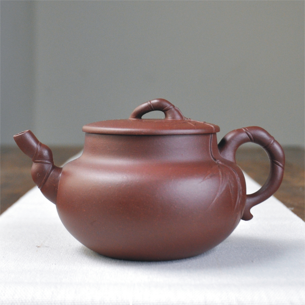 宜興茶壺工藝師萬旭霞老師【清風竹壺】紫砂《百壺堂》L041811