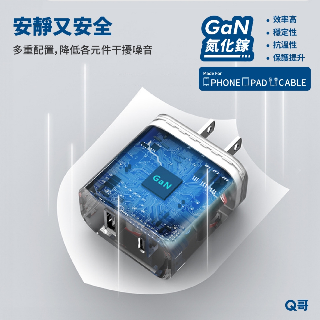 Q哥氮化鎵快充頭評價：20W到65W怎麼選？iPhone、三星充電器實用心得 (10/14)
