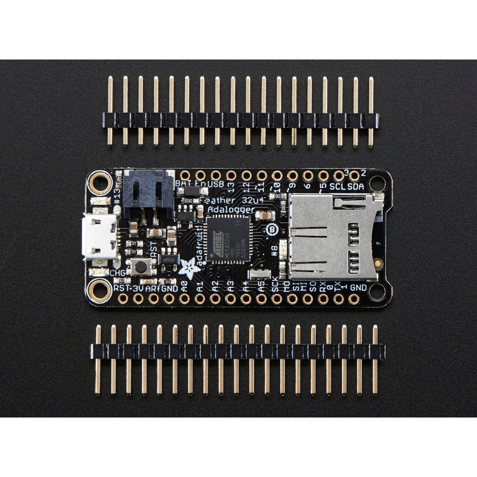 【微控】含稅附發票、美國 Adafruit Feather 32u4 Adalogger、MicroSD Arduino | 蝦皮購物