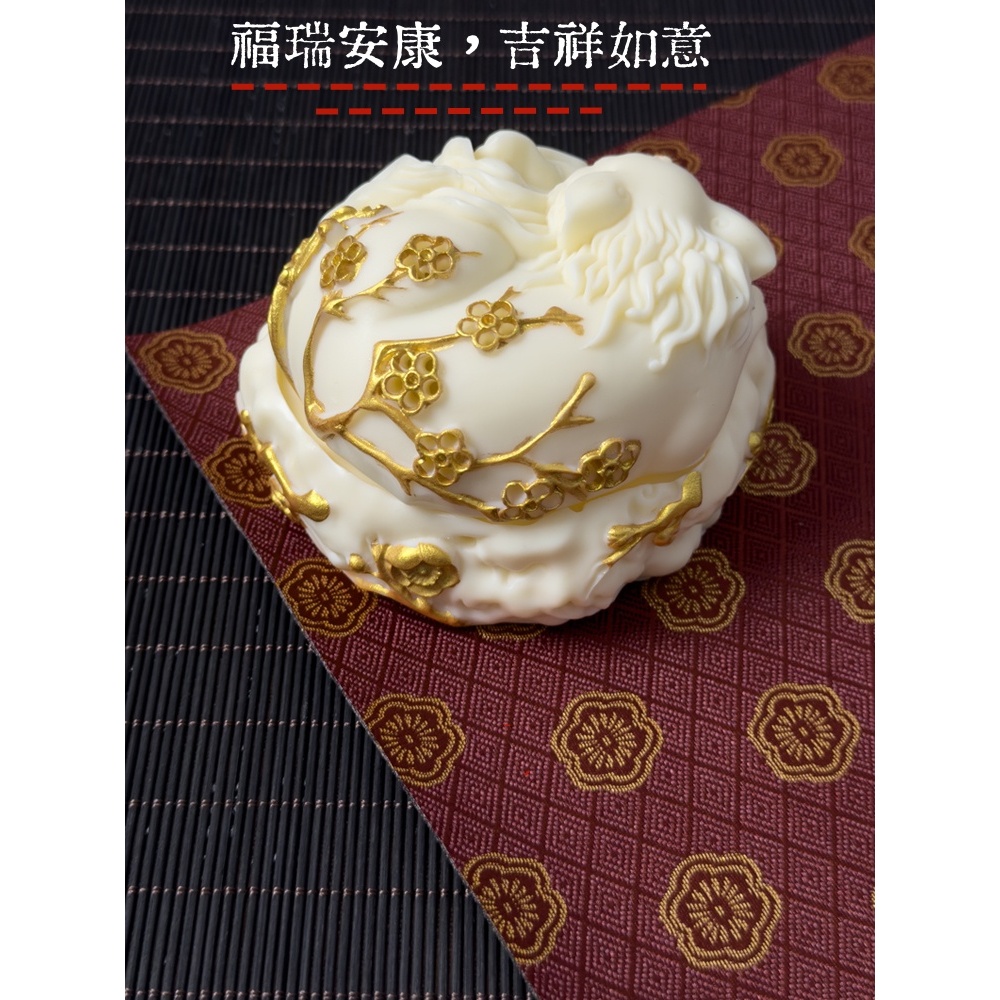 象牙果蒔金九尾狐盤香炉 茶道具 香道具 工芸品 美術品 置物