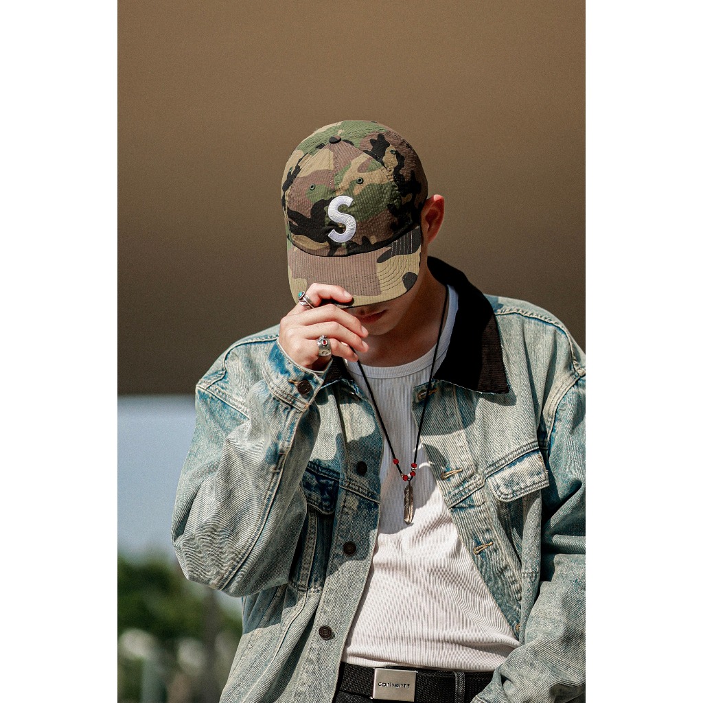 QUEST】現貨SUPREME 24SS SEERSUCKER S LOGO 6-PANEL 六分割帽子