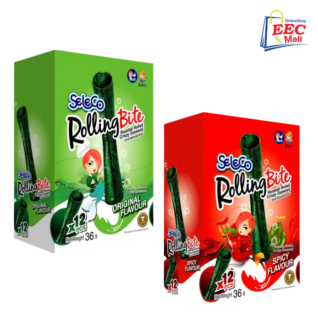 泰國 SELECO Rolling Bites Rumput Laut 喜樂口 日式厚切海苔 袋裝 3g*10pcs | 蝦皮購物