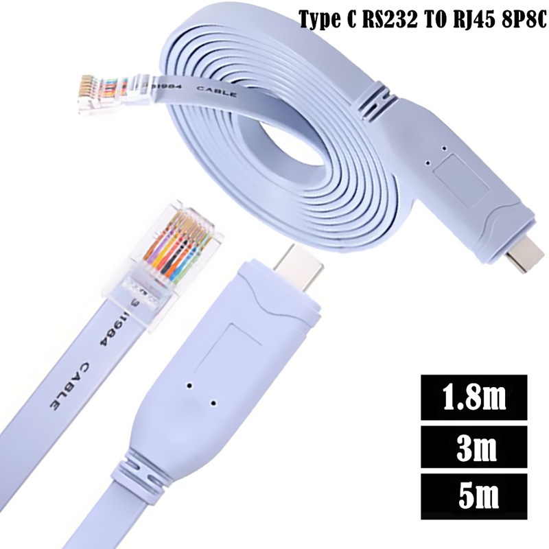 調試線 Type-C轉rj45 1.8米TYPE-C轉RJ45 console線RS232用於思科路由器串列調試線 | 蝦皮購物