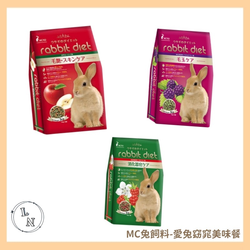 【Rabbit Diet】MC兔飼料-愛兔窈窕美味餐-三種口味任選 MC701覆盆莓/MC702蘋果/MC703野莓 | 蝦皮購物