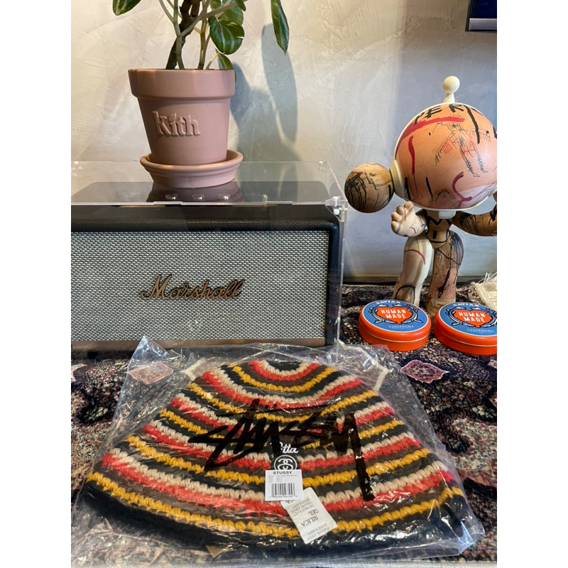 STUSSY PATTA STRIPED KNIT BUCKET HAT MULT 限量聯名編織漁夫帽 STUSSY PATTA STRIPED KNIT BUCKET HAT MULT 限量聯名編織漁夫帽