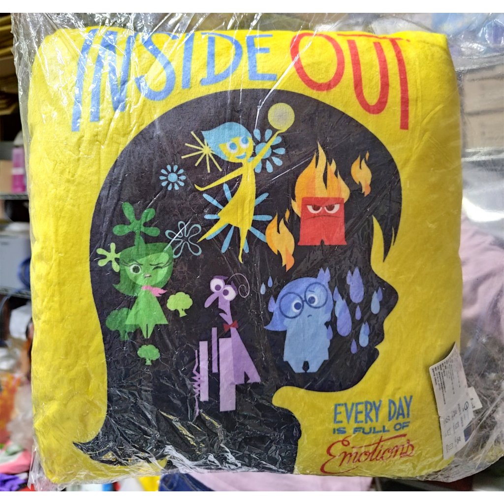 迪士尼正版 腦筋急轉彎 Inside Out 方枕 抱枕 A款 35X35公分 憂憂 樂樂 厭厭 怒怒 驚驚 | 蝦皮購物