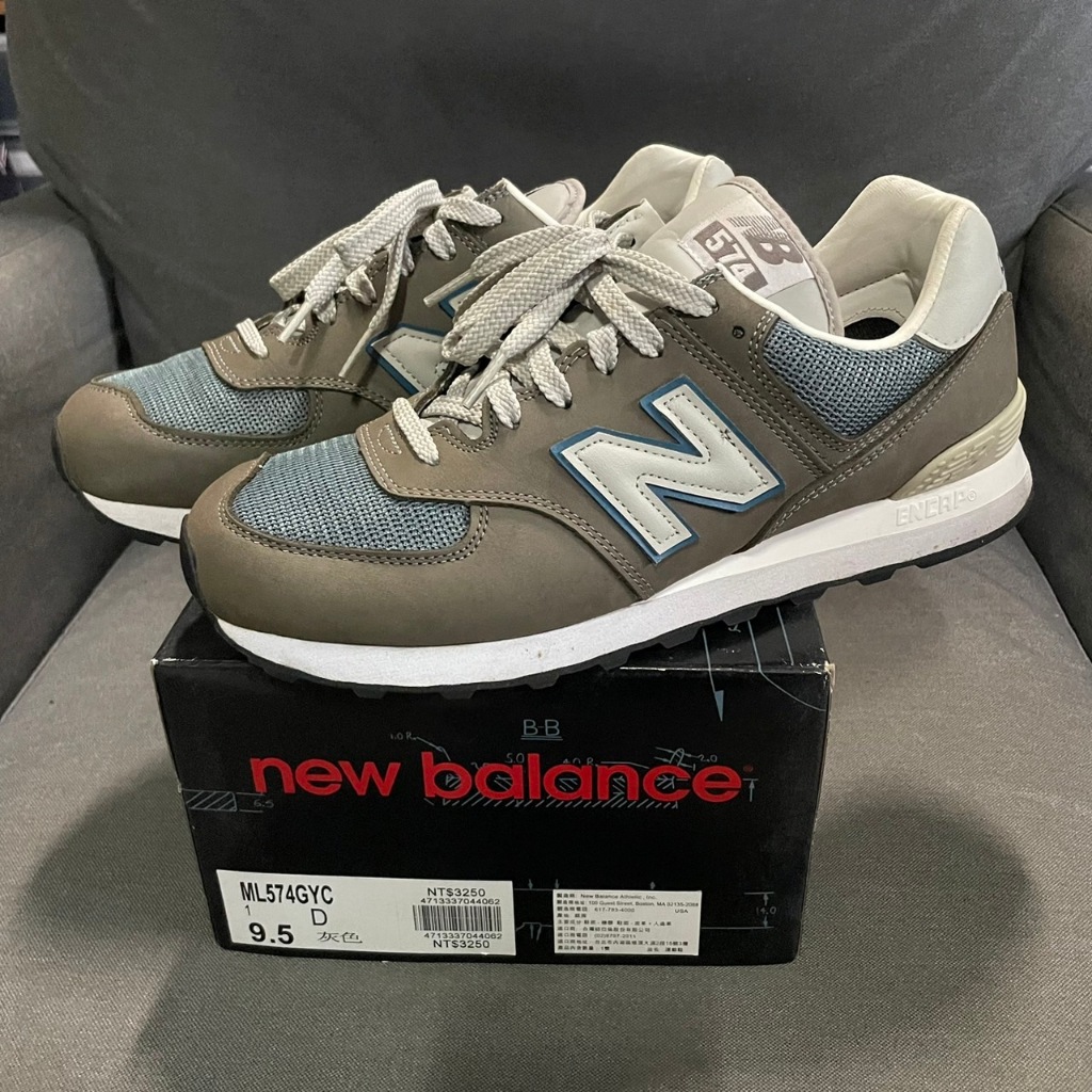 New Balance 574 ML574GYC 元祖灰 US9.5 二手 現貨 | 蝦皮購物