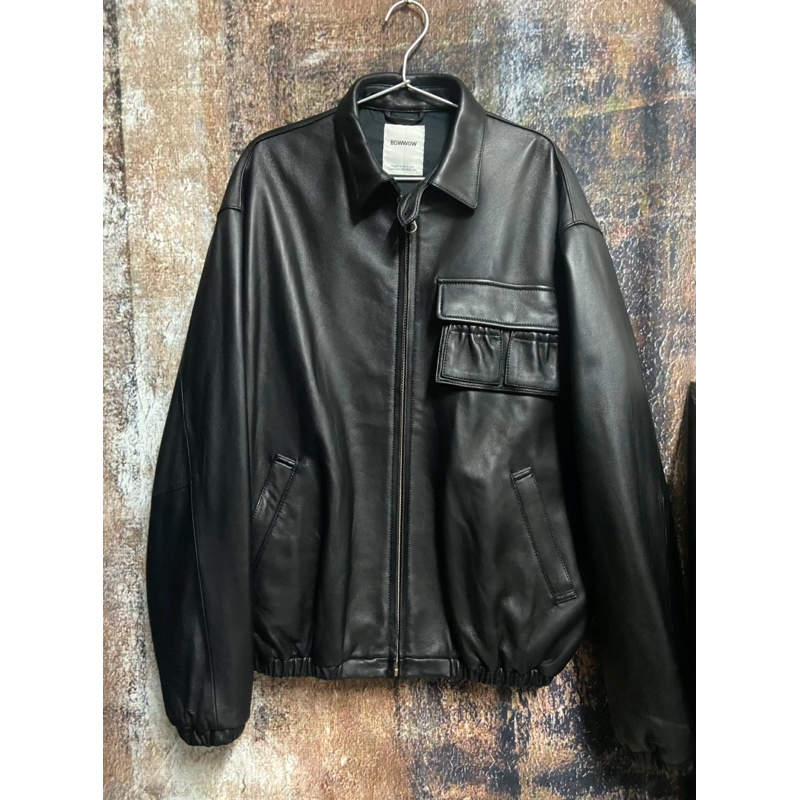 Bowwow Games Leather Harrington Jacket 羊皮 哈靈頓外套 皮衣 復古 軍裝 工裝