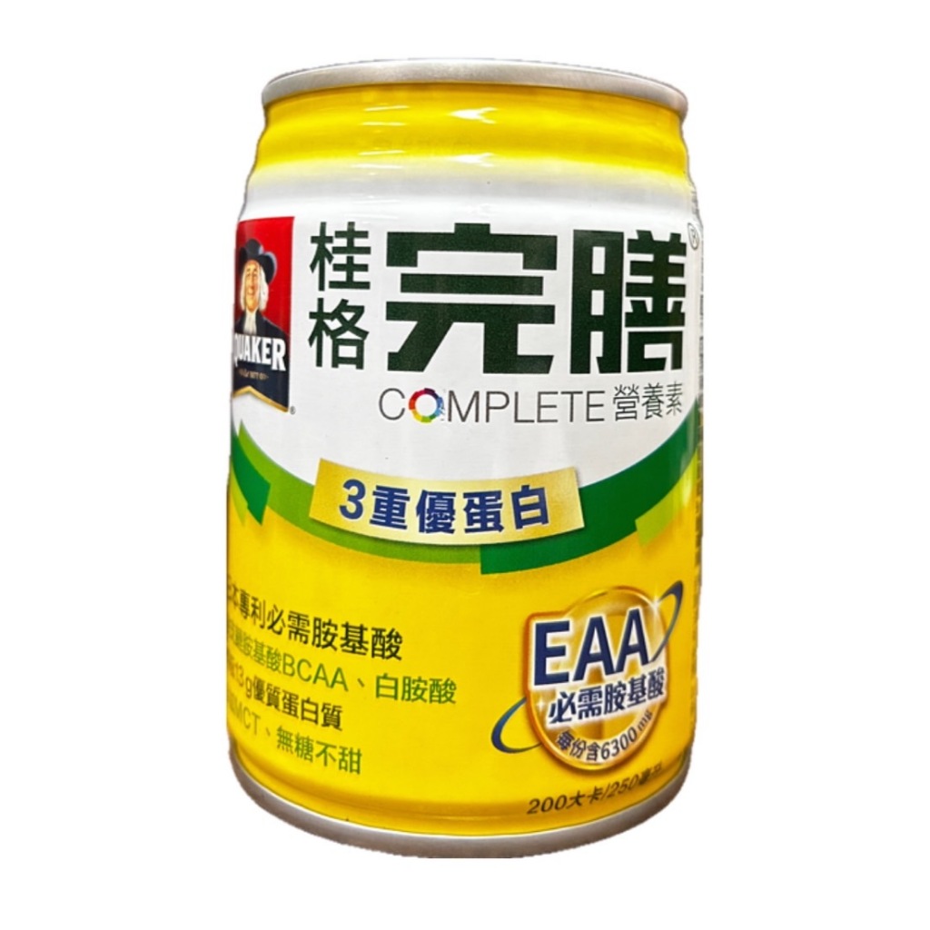 桂格 完善 3重 優蛋白 無糖不甜 三重 營養素 250mlx 24罐+贈3罐 | 蝦皮購物
