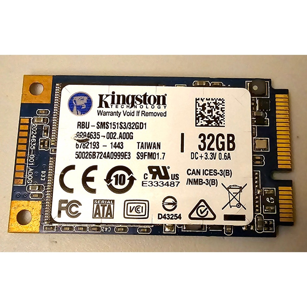 KINGSTON RBU-SMS151S3/32G 32GB SSD mSATA | 蝦皮購物