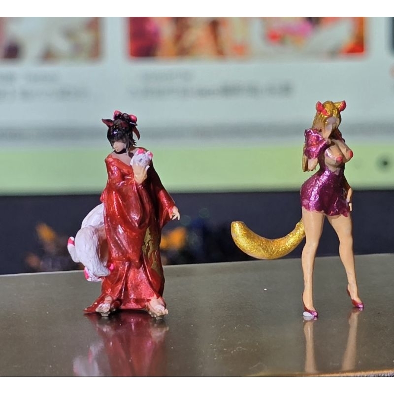 1:64和服九尾狐和金絲貓女雙人偶組| 蝦皮購物 