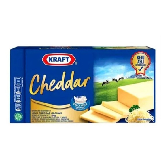 【嚴選SHOP】印尼 KRAFT CHEDDAR cheese 切達乾乳酪 乾酪塊 乳酪 卡夫 切達起司【Z509】 | 蝦皮購物