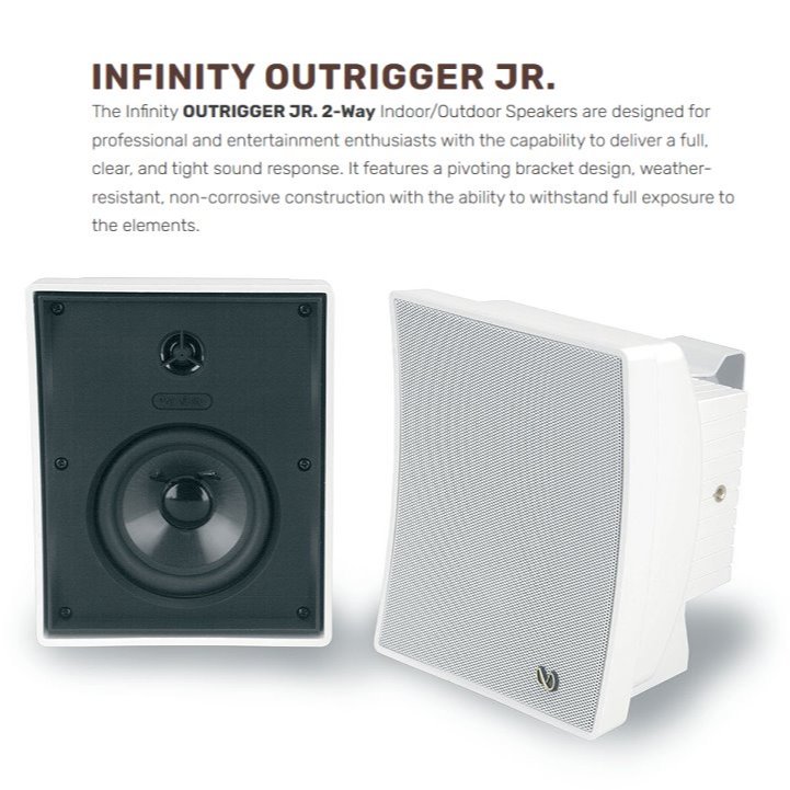 Infinity Outrigger Jr White offers Wired Indoor/Outdoor 2-Way Speakers