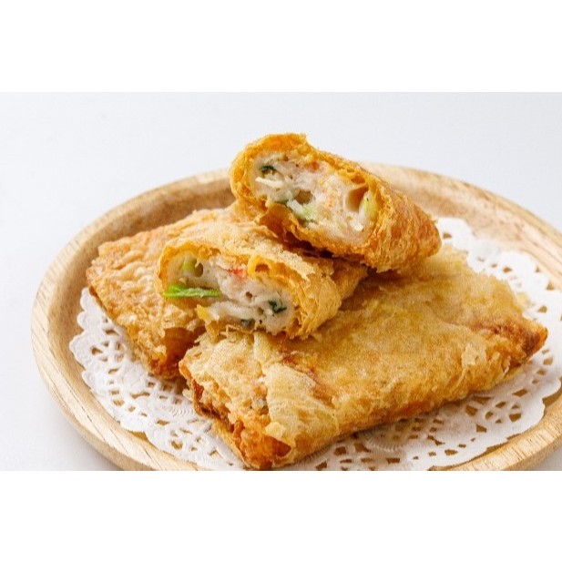 【奶油貓烘焙材料店】冷凍食品 港式點心 手工點心 鮮蝦腐皮捲 (6入) | 蝦皮購物