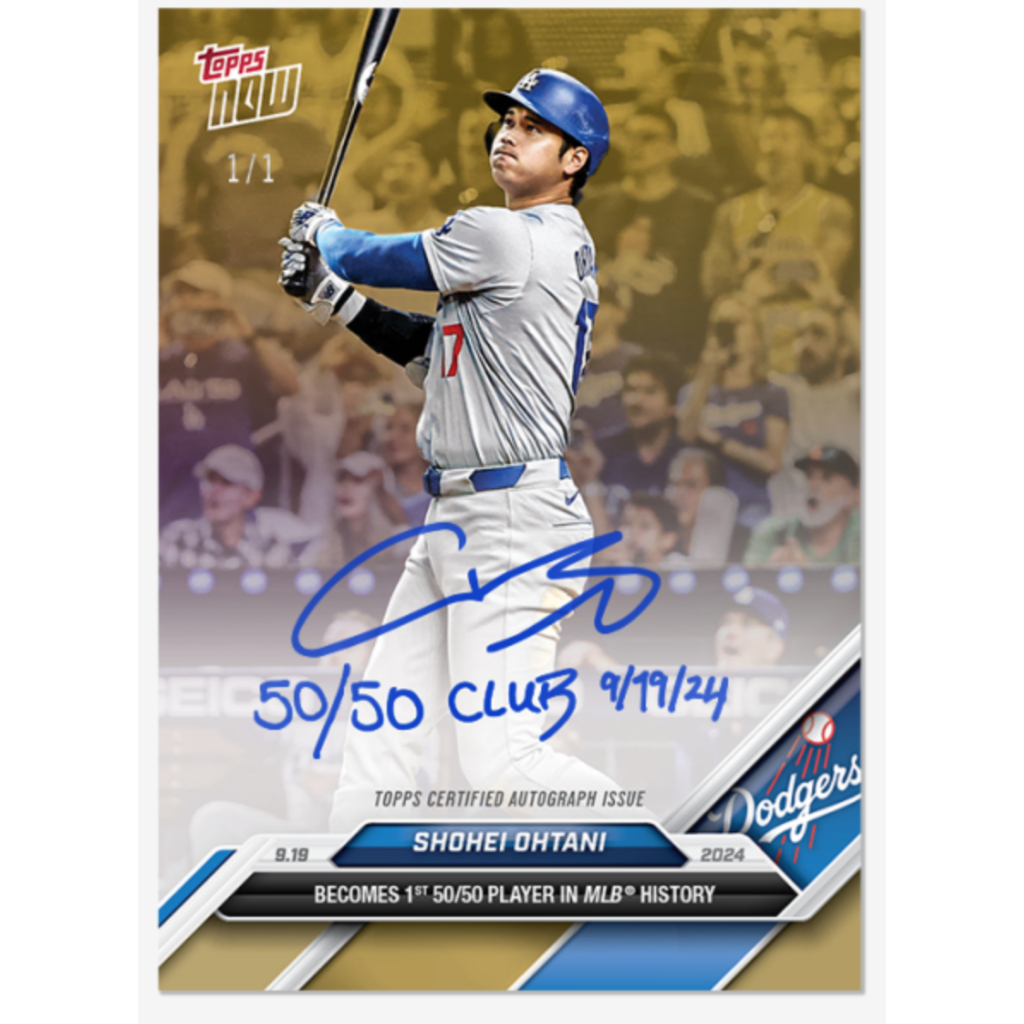 全新現貨中限量Shohei Ohtani 50/50 大谷翔平紀念卡2024 TOPPS NOW 722