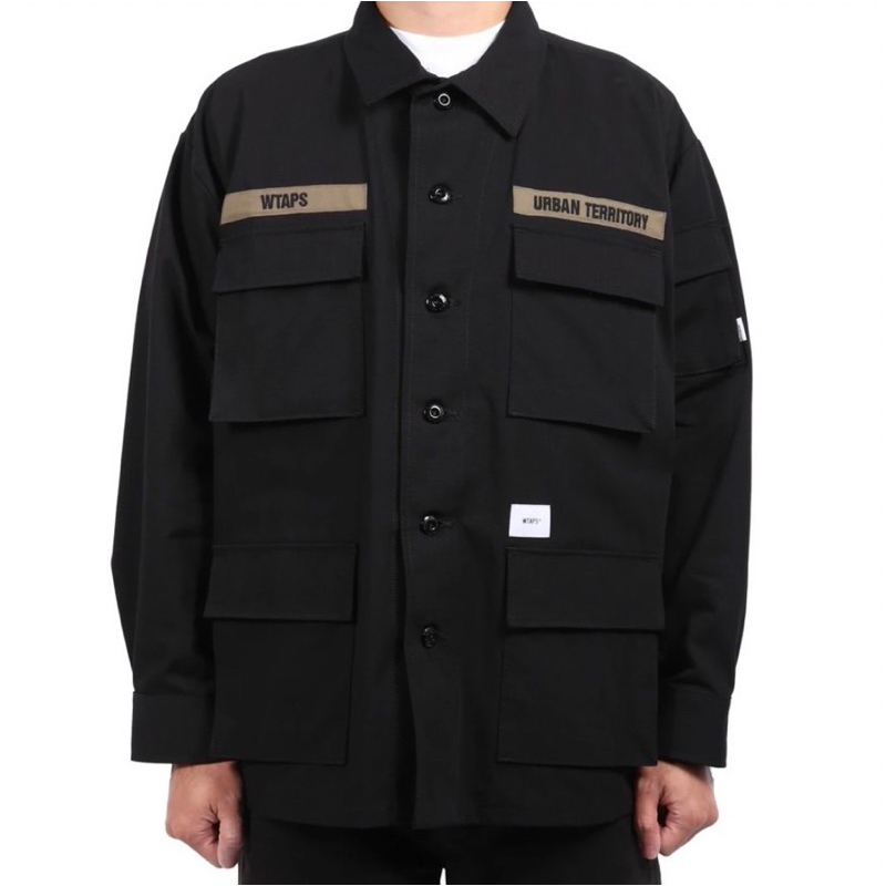 WTAPS #JUNGLE #LS #四口袋#口袋#襯衫#外套#黑#202WVDT-SHM01 | 蝦皮購物