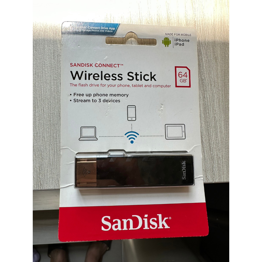 全新 SanDisk Connect 無線隨身碟 64GB [支援Andriod與iOS作業系統] | 蝦皮購物
