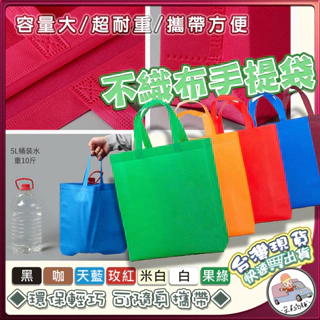 [台灣出貨] 不織布提袋 提袋 購物袋 環保購物袋 禮品袋 包裝袋 收納袋 素色提袋 無紡布袋