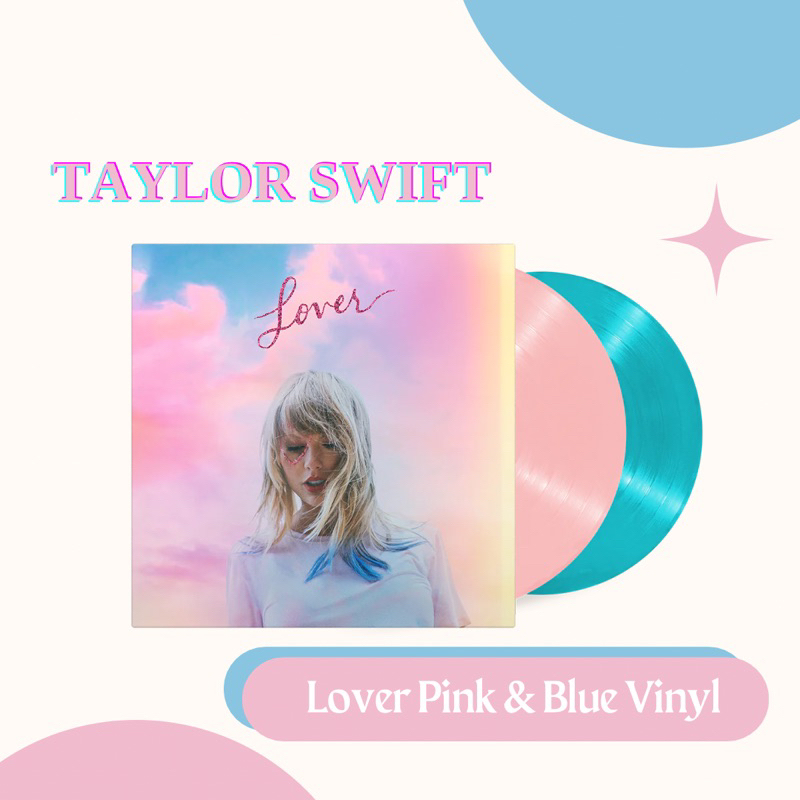（預購私訊）泰勒絲 情人 限定雙色彩膠 Taylor Swift Lover Pink & Blue Vinyl | 蝦皮購物