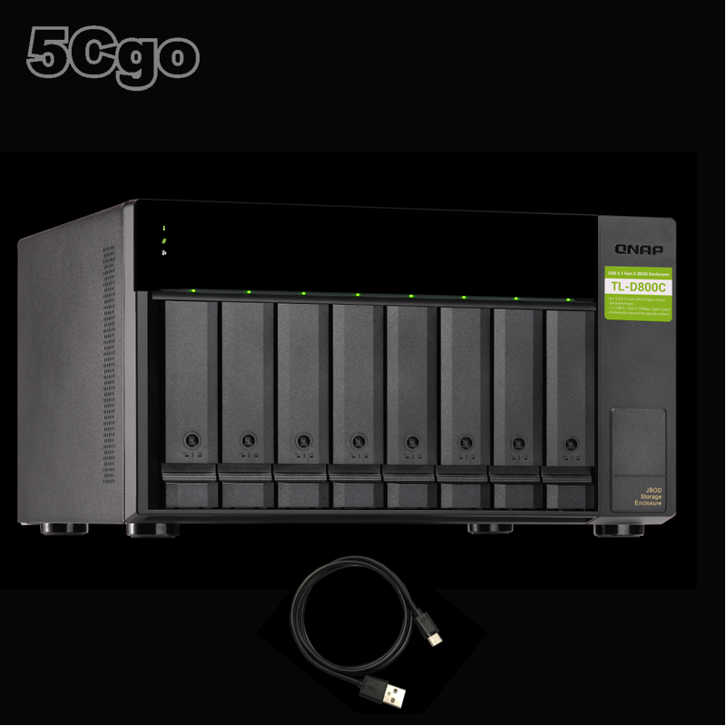 5Cgo【權宇】QNAP TL-D800C 8-Bay桌上型USB 3.2Gen 2 Type-C大容量JBOD