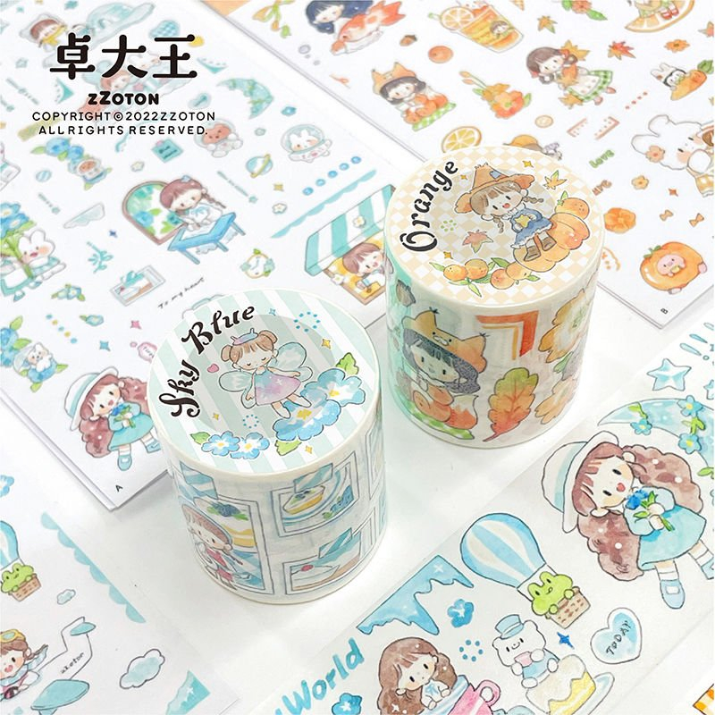 【哈特文具手作社】【卓大王周邊】阿卓膠帶 阿卓和紙膠帶整卷 | 蝦皮購物
